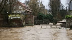 La rivière Aa à Blendecques, dans le Pas-de-Calais, le 2 janvier 2024.