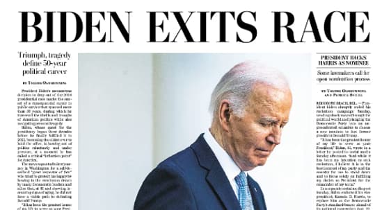 La Une du Washington Post le lundi 22 juillet 2024