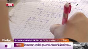 Retour des mathématiques en première : ce qu'en pensent les lycéens