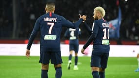 Kylian Mbappé et Neymar lors de PSG-ASSE, le 8 janvier 2020