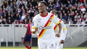 Loïs Openda, buteur avec Lens face à Clermont, le 12 mars 2023 en Ligue 1.