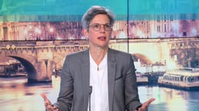 Sandrine Rousseau sur le plateau de BFMTV dimanche 22 mai 2022. 