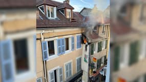 Incendie d'un appartement à Gap, rue de France, vendredi 26 janvier 2024.