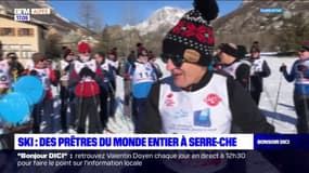 Serre-Chevalier: des prêtres de plusieurs pays s'affrontent dans des épreuves de ski