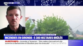 Gironde: les pompiers inquiets face à l'évolution de la météo avec un "vent qui se lèvera dès demain" rendant la maitrise des feux "encore plus compliquée"