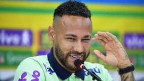 Neymar en conférence de presse avec le Brésil, le 07/09/2023