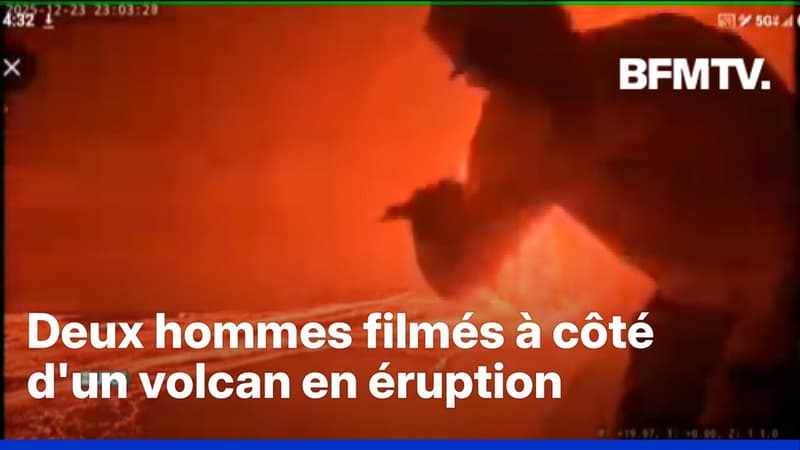Hawaï: deux hommes filmés à côté du volcan Kilauea