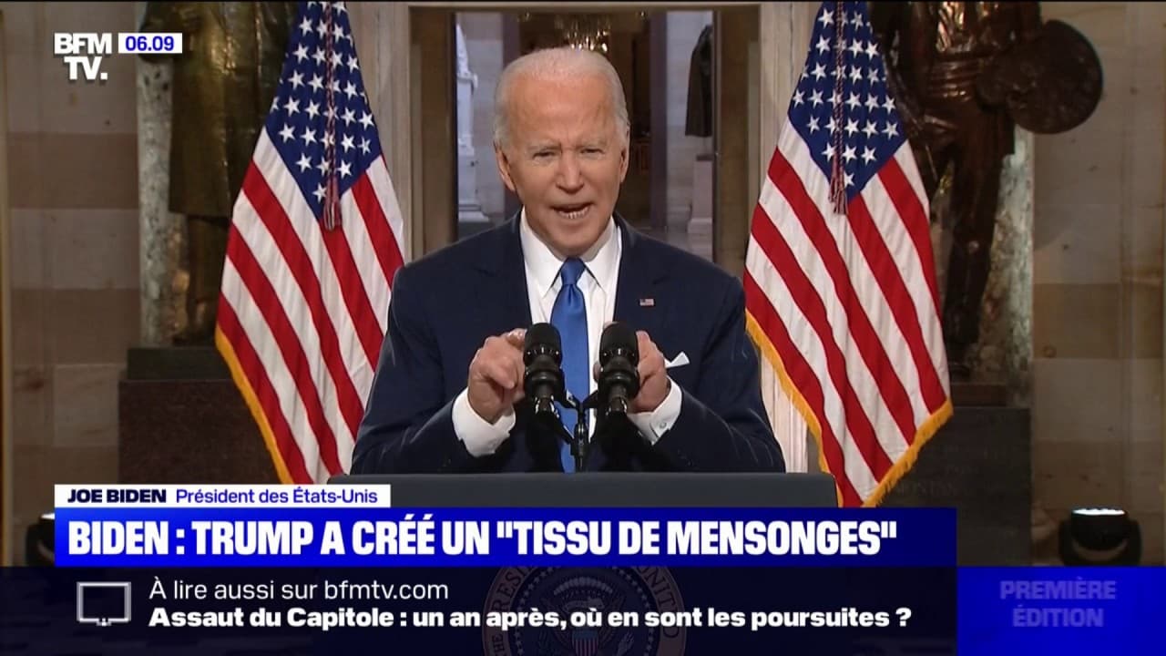Joe Biden accuse Donald Trump d’avoir créé « un tissu de mensonges » au détriment de l’intérêt des États-Unis Joe Biden accuse Donald Trump d’avoir créé « un tissu de mensonges » au détriment de l’intérêt des États-Unis