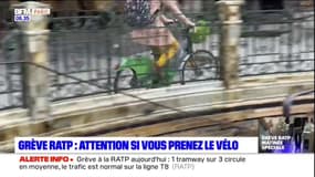 Grève à la RATP: le vélo privilégié par les usagers malgré le vent