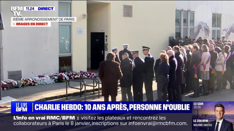 10 ans de l'attentat de Charlie Hebdo: un rassemblement organisé devant les anciens locaux du journal