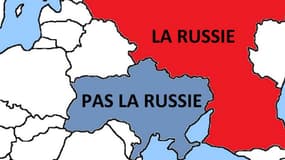 La première carte, tweetée par le Canada en français et en anglais, rappelle aux soldats russes l'emplacement de la frontière ukrainienne.