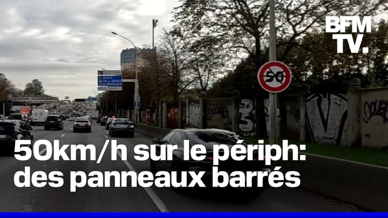 Des panneaux et des radars vandalisés sur le périphérique parisien