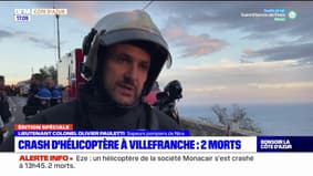 Crash d'hélicoptère à Villefranche: les pompiers confirment que deux personnes étaient à bord