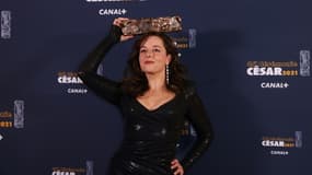 Laure Calamy lauréate du César de la meilleure actrice, pour "Antoinette dans les Cevennes", le 12 mars 2021 à Paris