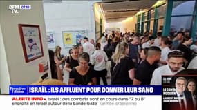 Israël: les images de longues files d'attente pour donner son sang après les attaques