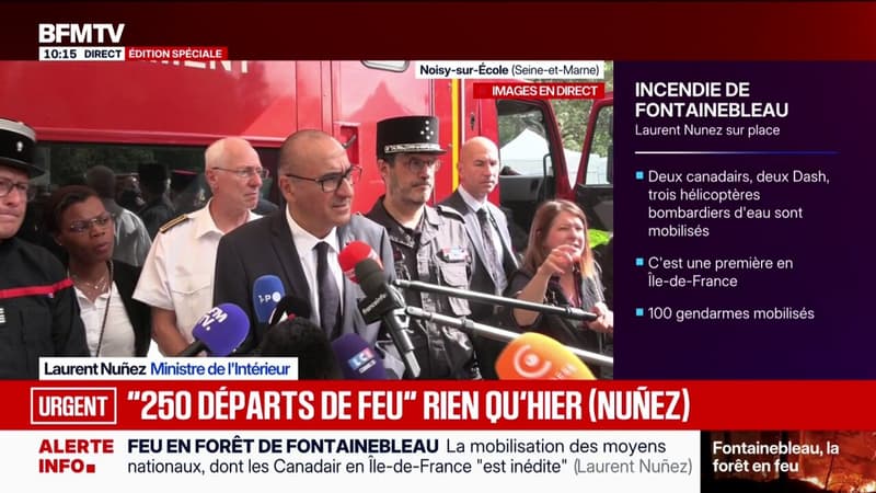 Feux de forêt: avec 32.000 hectares brûlés depuis le début de l'été, "c'est plus que toute la saison 2025" constate le ministre de l'Intérieur
