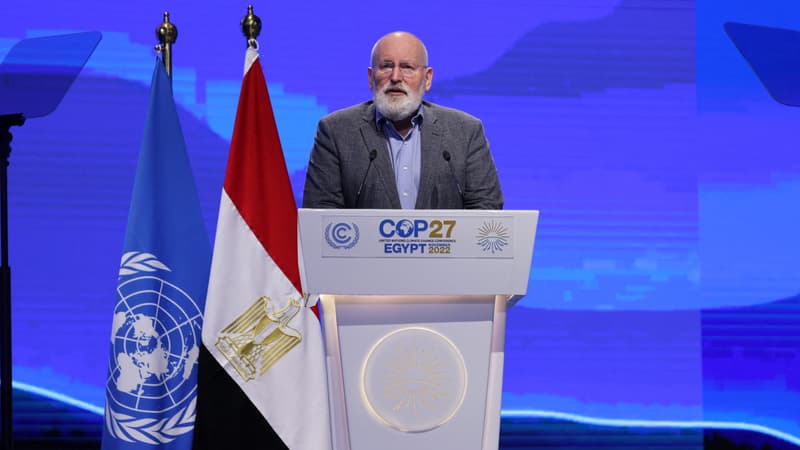 Le vice-président de la Commission européenne Frans Timmermans en Egypte à l'occasion de la COP27.