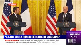 Emmanuel Macron: "Nous n'encouragerons jamais les Ukrainiens à accepter une issue qui n'est pas acceptable"