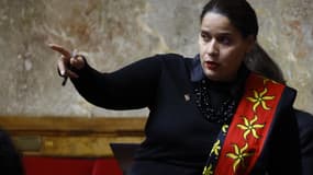 La députée de Mayotte Estelle Youssouffa à l'Assemblée nationale le 16 février 2024