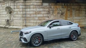 Notre modèle à l'essai est un Mercedes-AMG GLC Coupé 63 S E Performance.