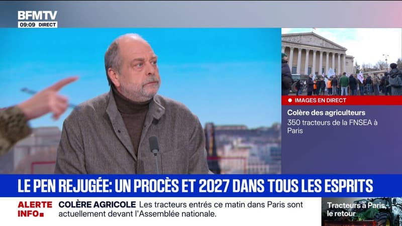 Procès du RN: pour Éric Dupond-Moretti, l'exécution immédiate des peines d'inéligibilité est "une entorse et une entrave à la présomption d'innocence"