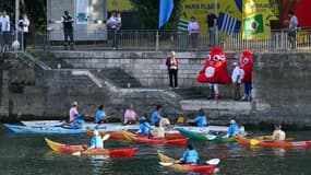 Les Phryges de retour sur les bords de Seine pour l'anniversaire des Jeux olympiques de Paris 2024, 26 juillet 2025