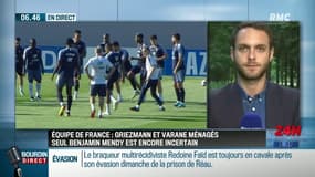 "Trois joueurs sont légèrement blessés : Hernandez, touché au fessier, Sidibé, pour un coup à la cheville et Mendy, qui soigne toujours une contracture à la cuisse droite"