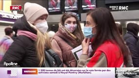 Yulya et Catherine, arrivées à Paris en provenance de l'Ukraine dimanche