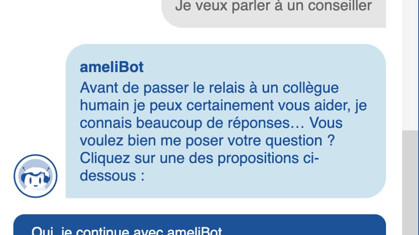 Amelibot est le premier contact avec l'usager