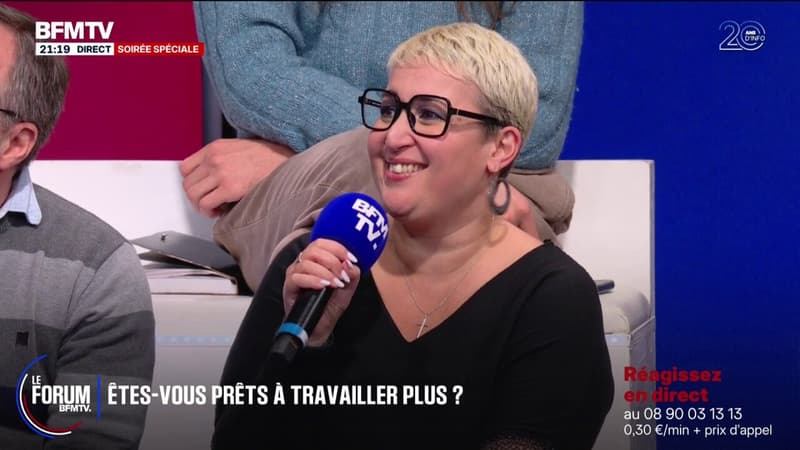 FORUM BFM - Travailler 12h de plus par an: "Il faut déjà rémunérer le travail à sa juste valeur avant d'aller rajouter des horaires", déclare Aurélie, agent immobilier