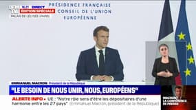 Emmanuel Macron: "Nous devons passer à une Europe de coopération à une Europe maître de son destin"