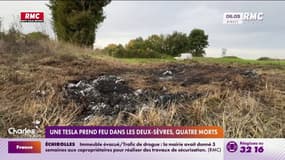 Une Tesla prend feu et fait quatre morts 