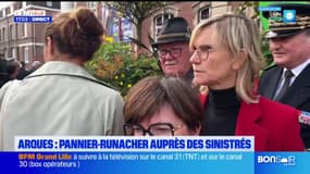 Pas-de-Calais: pour sa première visite, Agnès Pannier-Runacher se rend à Arques auprès des sinistrés