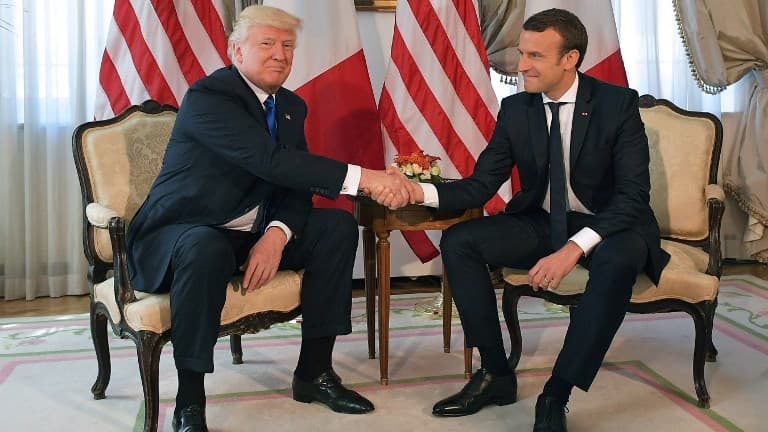 Donald Trump et Emmanuel Macron à Bruxelles en mai 2017.