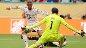 Leroy Sané face au gardien de but de Flamengo, le 26 juin 2025.