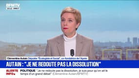 "Je ne redoute pas la dissolution", dit Clémentine Autain, députée Écologie et Social, après la menace de Sébastien Lecornu