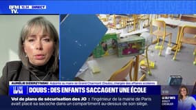 Aurélie Dzierzynski (adjointe au maire de Grand-Charmont dans le Doubs), sur l'école saccagée: "Nous sommes à une estimation de 30.000 euros de dégâts"