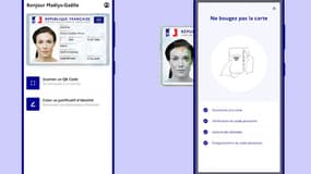 Captures d'écran de l'application France Identité