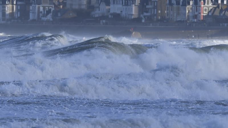 La mer agitée à Saint-Malo. (Photo d'illustration) -