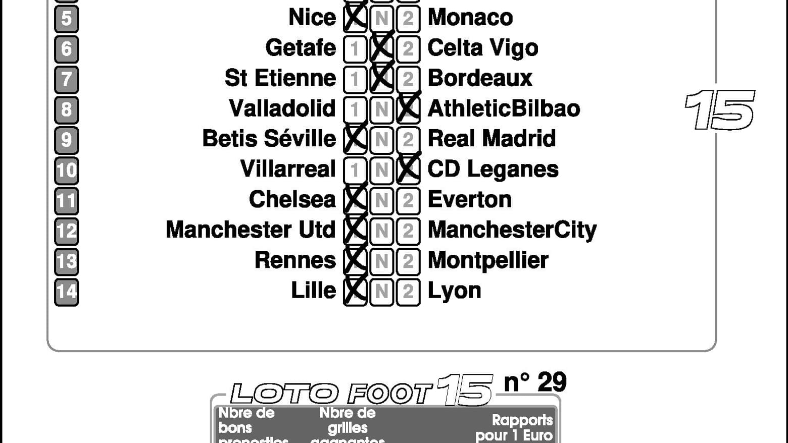 Le sans-faute au Loto Foot