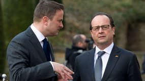 François Hollande ici en compagnie du Premier ministre luxembourgeois Xavier Bettel