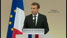 Emmanuel Macron à Orléans le 27 juillet 2017.