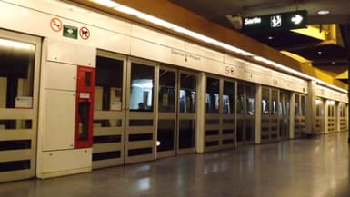 Quai d'une station de métro de Lille, le 5 novembre 2012 (photo d'illustration).