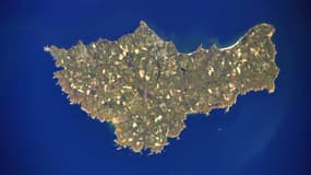 Thomas Pesquet a publié le 1er juin 2021 une photo de Belle-Île-en-Mer (Morbihan), photographiée depuis la Station spatiale internationale.