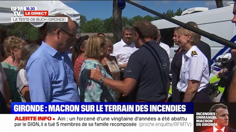 EN DIRECT - Emmanuel Macron à la rencontre des personnels de mairie mobilisés dans les évacuations lors des incendies