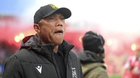 Antoine Kombouaré lors du match Nantes-Lille (1-2, L1), le 12 mai 2024