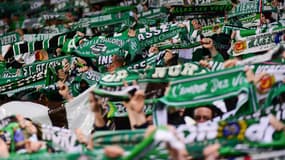 Des supporters de l'ASSE à Geoffroy-Guichard, le 17 février 2019