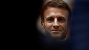 Emmanuel Macron à Villers-Cotterêts dans le nord-est de la France, le 30 octobre 2023 