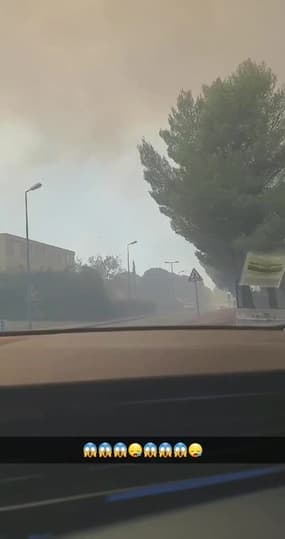 Incendie à Vitrolles et fumée dans les rues - Témoins BFMTV