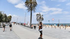 A Barcelone, sur la plage de Barceloneta, le 6 juin 2021. (illustration)